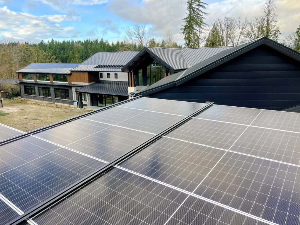 Solar carport installed at a luxury residential property